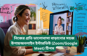অনলাইন ইন্টারভিউ (Zoom/Google Meet) টিপস ২০২৬-২৭ অনলাইন ইন্টারভিউ Zoom Google Meet টিপস – সম্পূর্ণ গাইড